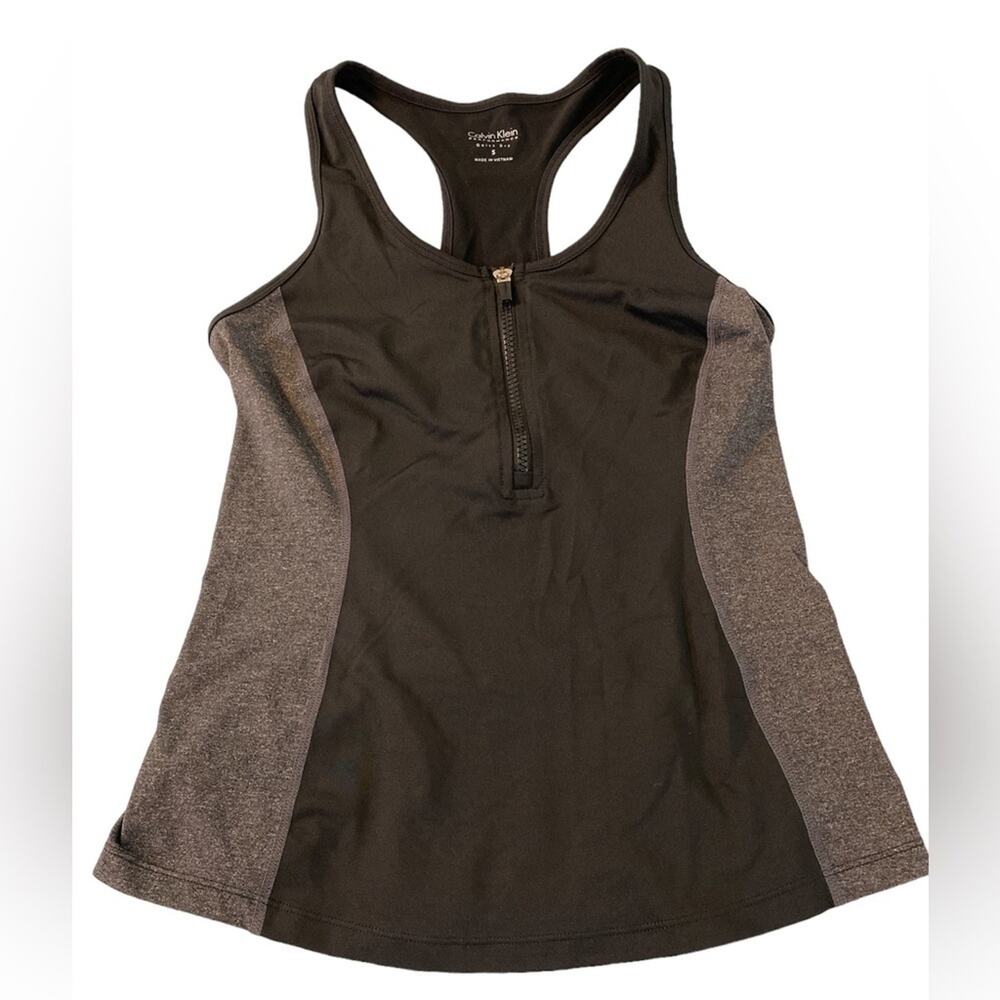 Calvin Klein Performance Black/Gray Racerback Top Size Small